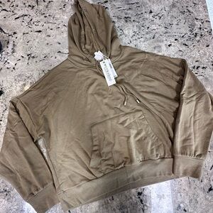 Workshop Republic Lightweight Khaki Hoodie .. sz Large